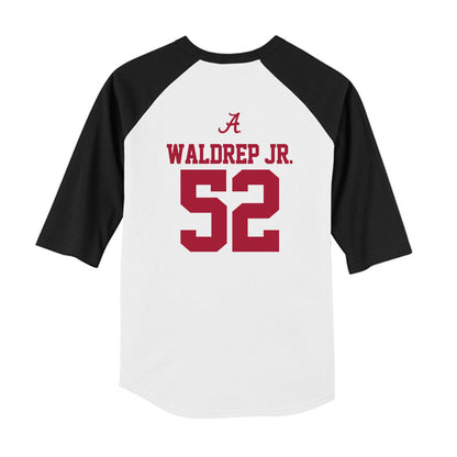Alabama - NCAA Football : Mal Waldrep Jr. - USA Raglan Youth Raglan T-Shirt-1