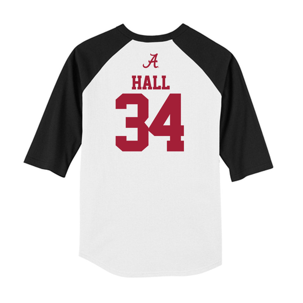 Alabama - NCAA Football : Zay Hall - USA Raglan Raglan Shirt-1