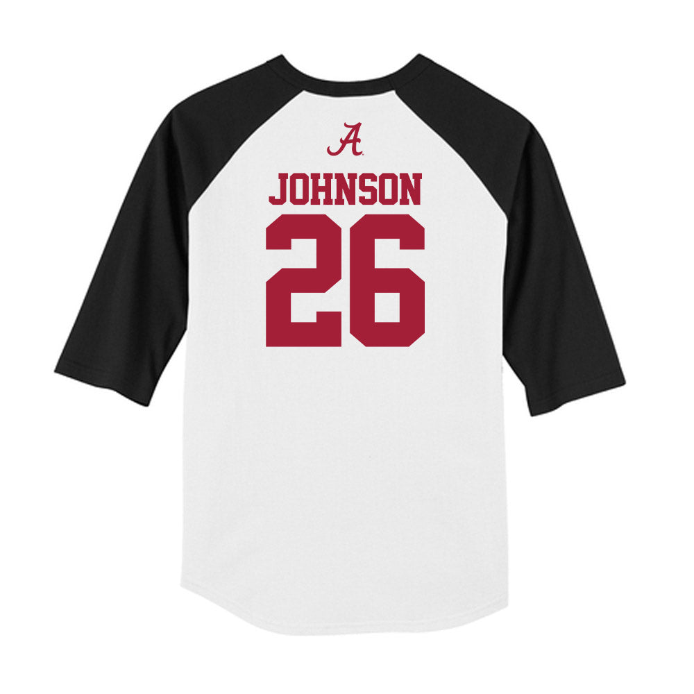 Alabama - NCAA Baseball : Zack Johnson - USA Raglan Raglan Shirt-1