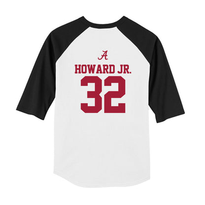 Alabama - NCAA Football : Corey Howard Jr. - USA Raglan Youth Raglan T-Shirt-1