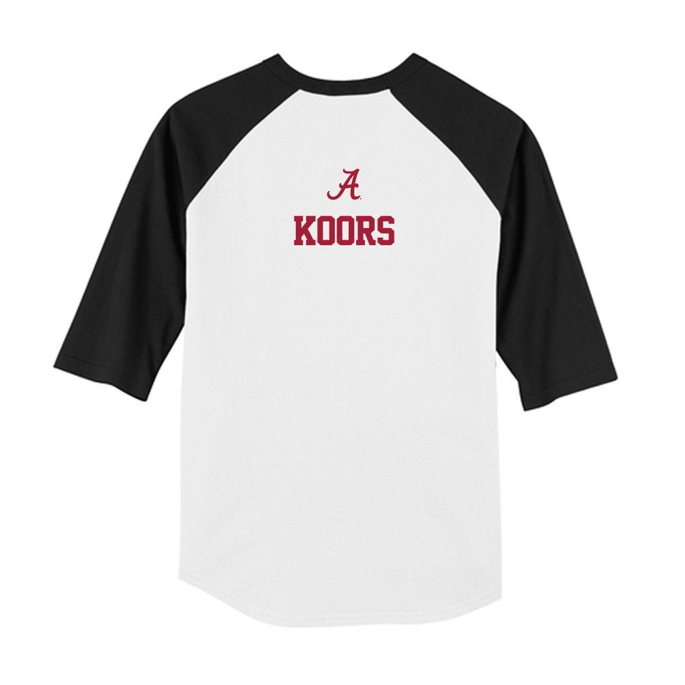 Alabama - NCAA Women's Rowing : Ella Koors - USA Raglan Youth Raglan T-Shirt-1