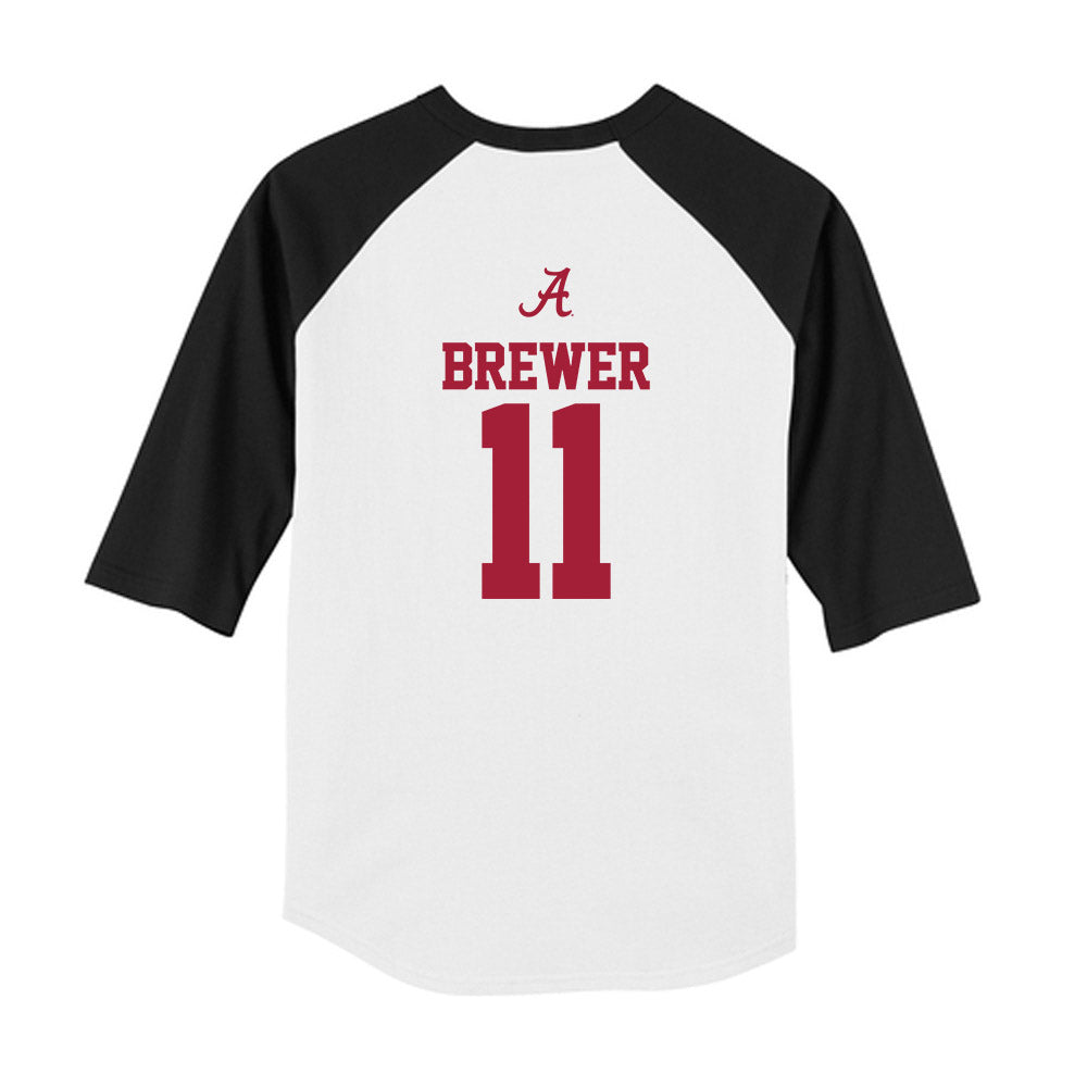 Alabama - NCAA Women's Soccer : Cali Brewer - USA Raglan Youth Raglan T-Shirt-1