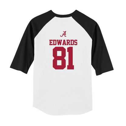 Alabama - NCAA Football : Kaleb Edwards - USA Raglan Youth Raglan T-Shirt-1