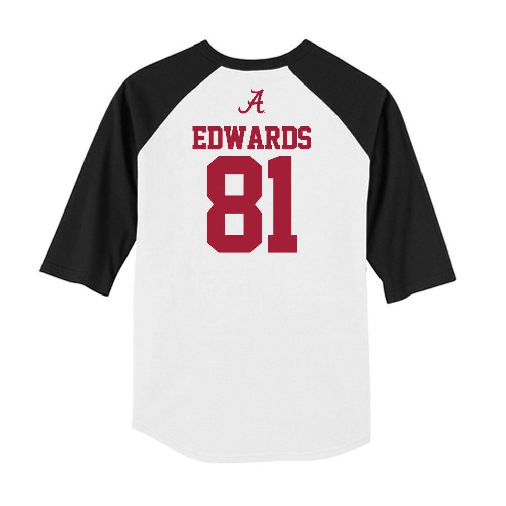 Alabama - NCAA Football : Kaleb Edwards - USA Raglan Raglan Shirt-1