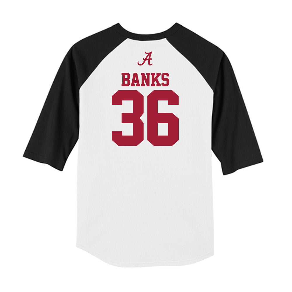 Alabama - NCAA Baseball : Hagan Banks - USA Raglan Raglan Shirt-1