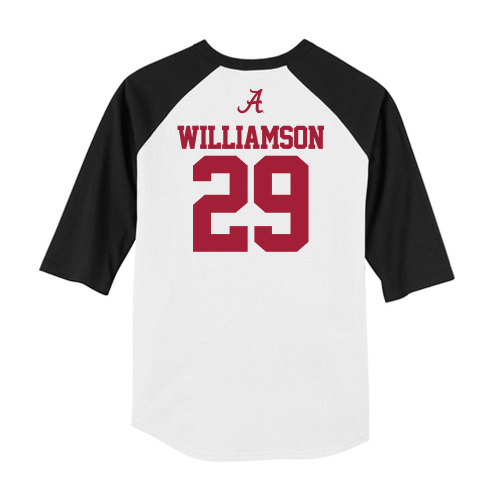 Alabama - NCAA Baseball : Jojo Williamson - USA Raglan Raglan Shirt-1