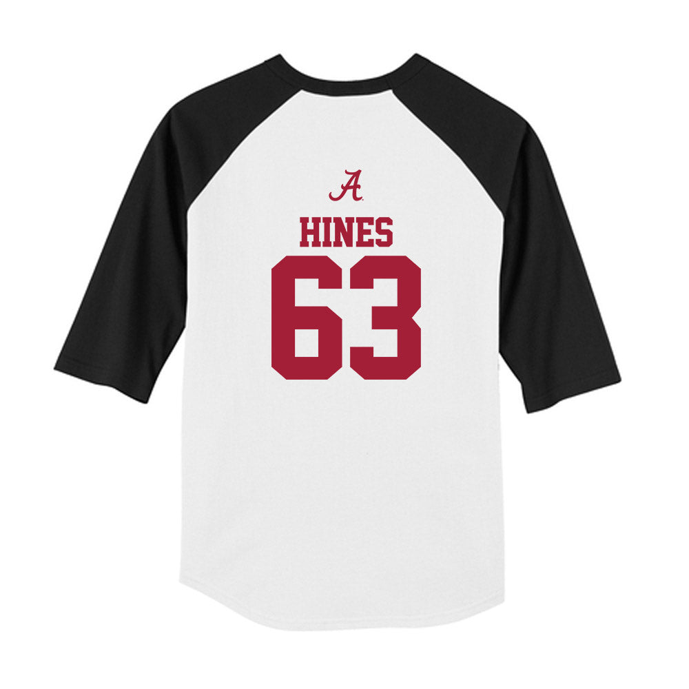 Alabama - NCAA Football : Wilder Hines - USA Raglan Youth Raglan T-Shirt-1