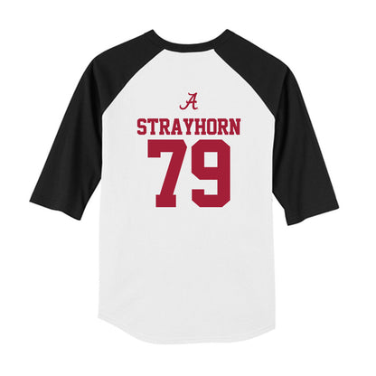 Alabama - NCAA Football : Kaden Strayhorn - USA Raglan Youth Raglan T-Shirt-1