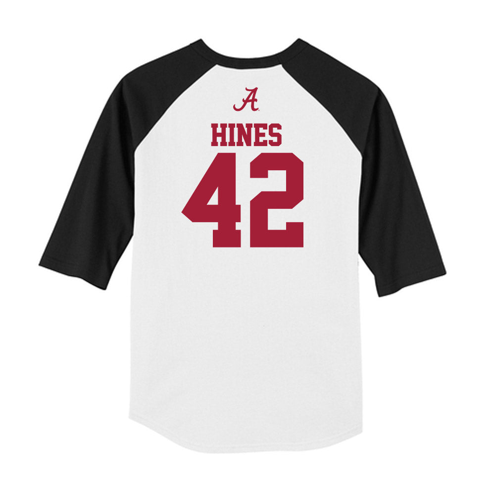 Alabama - NCAA Baseball : Eric Hines - USA Raglan Raglan Shirt-1