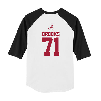 Alabama - NCAA Football : Nick Brooks - USA Raglan Youth Raglan T-Shirt-1