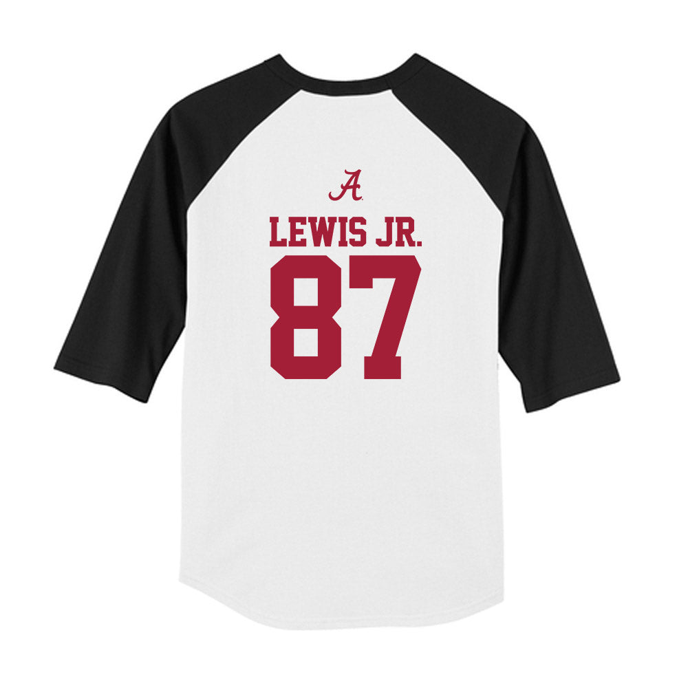 Alabama - NCAA Football : Danny Lewis Jr. - USA Raglan Youth Raglan T-Shirt-1