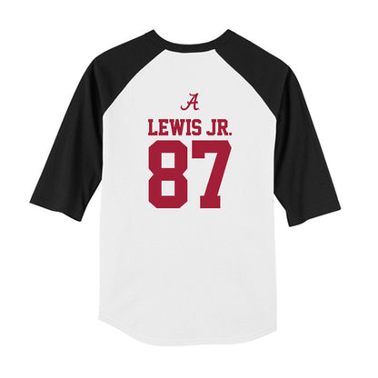 Alabama - NCAA Football : Danny Lewis Jr. - USA Raglan Youth Raglan T-Shirt-1