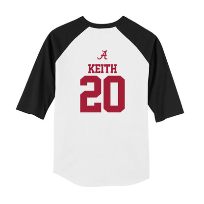 Alabama - NCAA Football : Khalifa Keith - USA Raglan Youth Raglan T-Shirt-1
