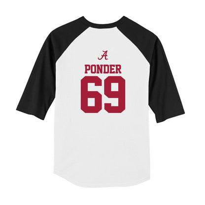 Alabama - NCAA Football : Ellis Ponder - USA Raglan Youth Raglan T-Shirt-1