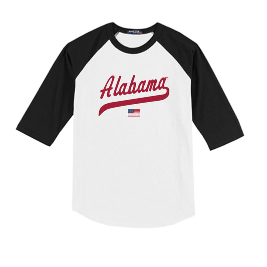 Alabama - NCAA Football : Bear Fretwell - USA Raglan Youth Raglan T-Shirt-0