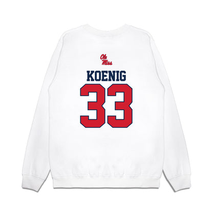 Ole Miss - NCAA Baseball : Landon Koenig - USA Premium Crewneck Sweatshirt-1