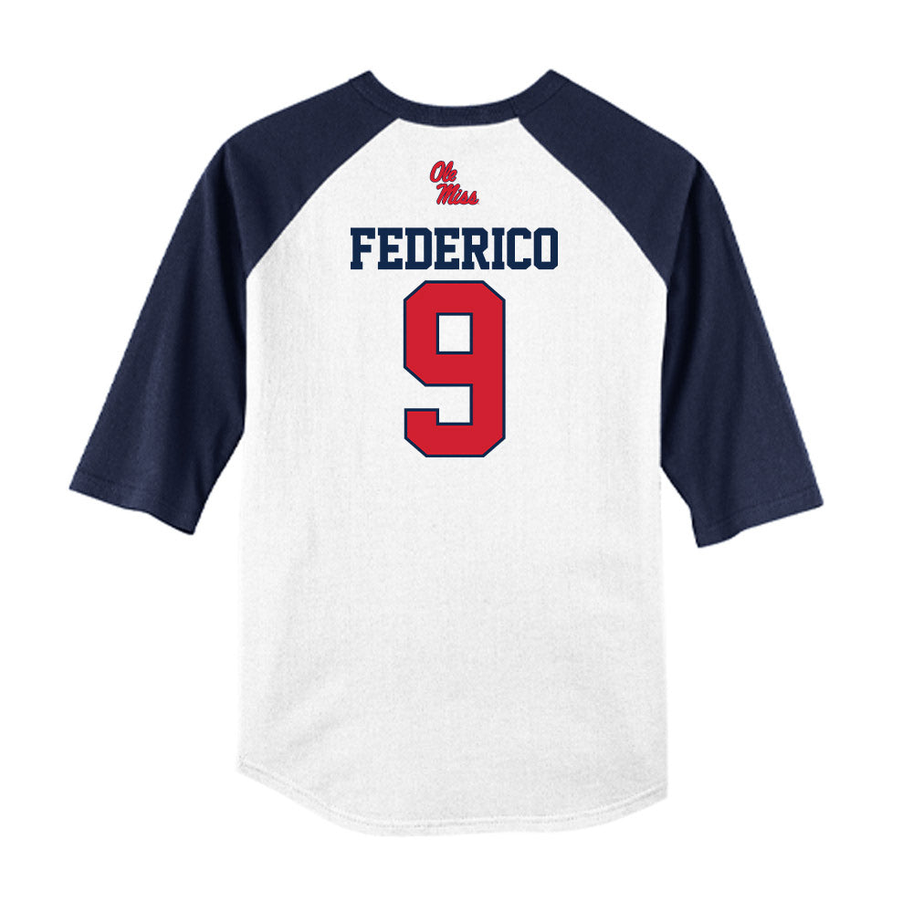 Ole Miss - NCAA Baseball : Hayden Federico - USA Raglan Shirt-1