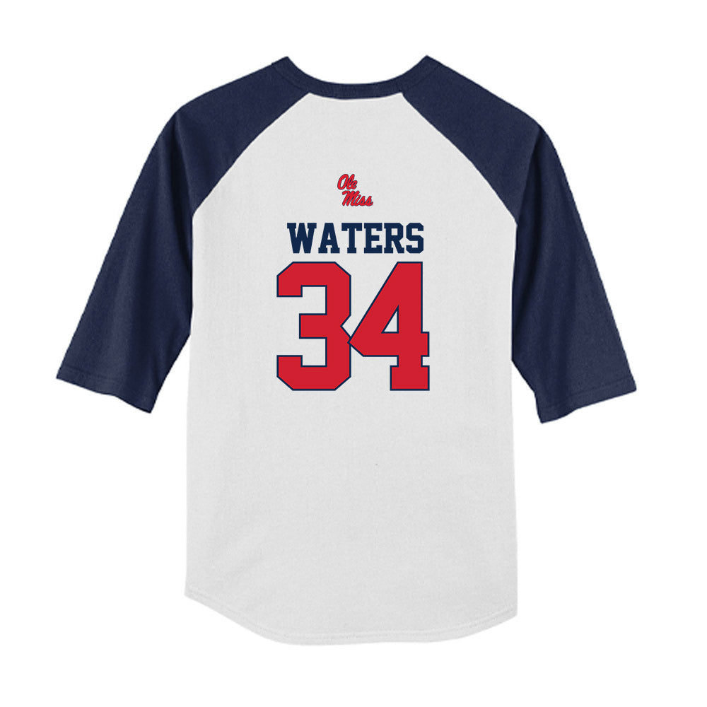 Ole Miss - NCAA Baseball : Landon Waters - USA Youth Raglan T-Shirt-1