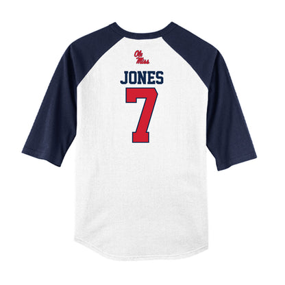 Ole Miss - NCAA Baseball : Topher Jones - USA Raglan Shirt-1