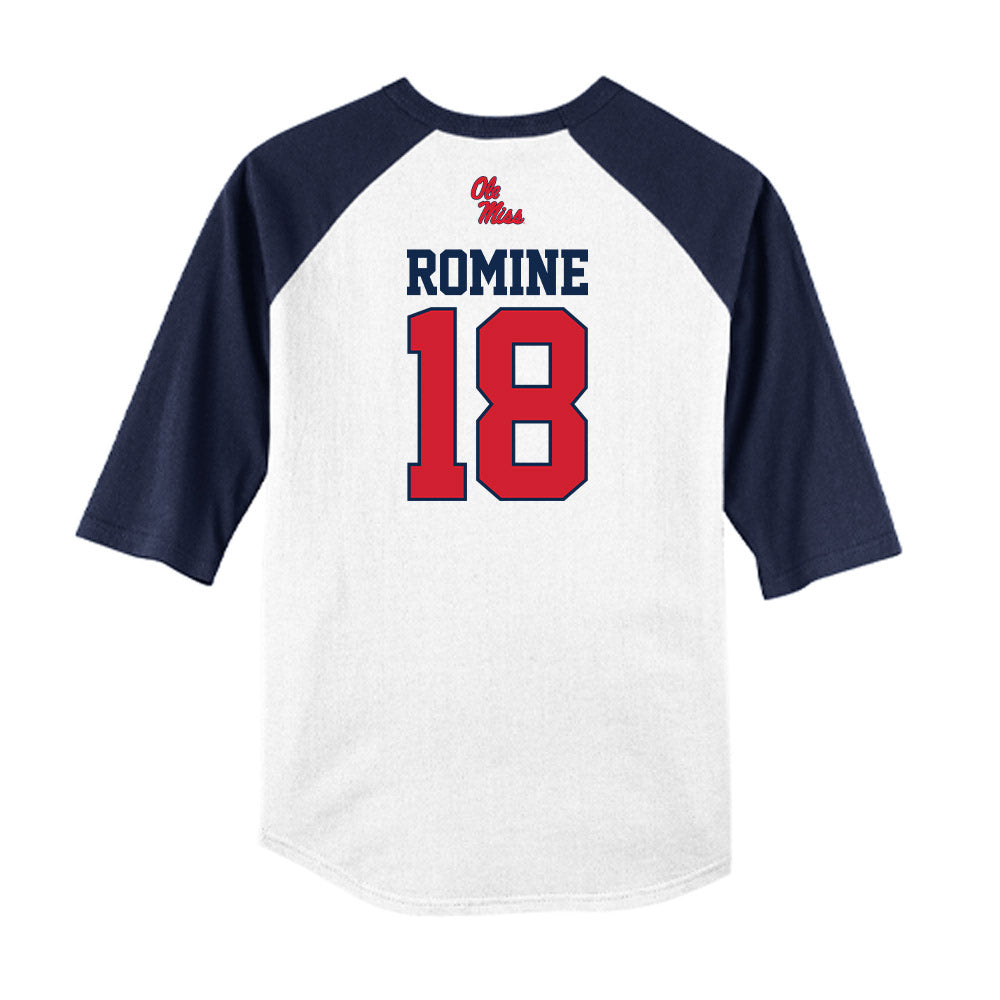 Ole Miss - NCAA Baseball : Luke Romine - USA Raglan Shirt-1