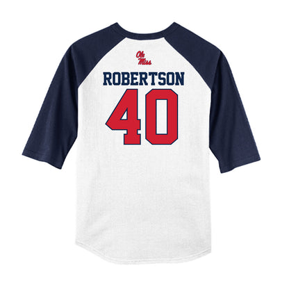 Ole Miss - NCAA Baseball : JP Robertson - USA Raglan Shirt-1