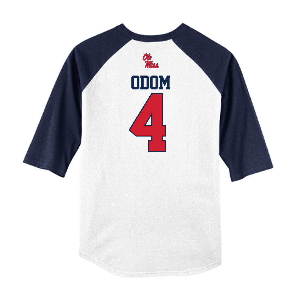 Ole Miss - NCAA Baseball : Leo Odom - USA Raglan Shirt-1