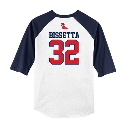 Ole Miss - NCAA Baseball : Tristan Bissetta - USA Raglan Shirt-1