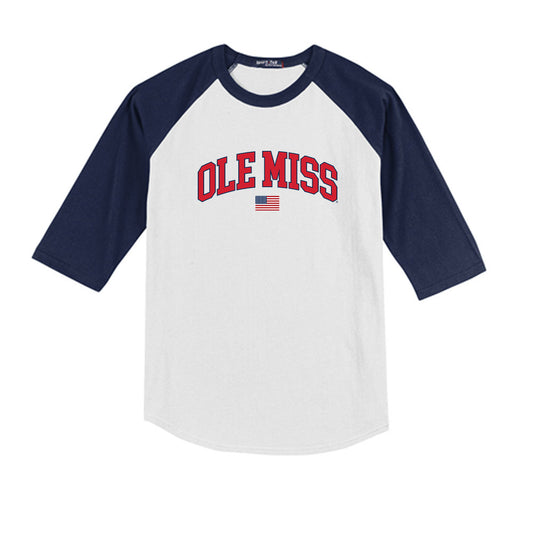 Ole Miss - NCAA Baseball : Dominic Decker - USA Youth Raglan T-Shirt-0