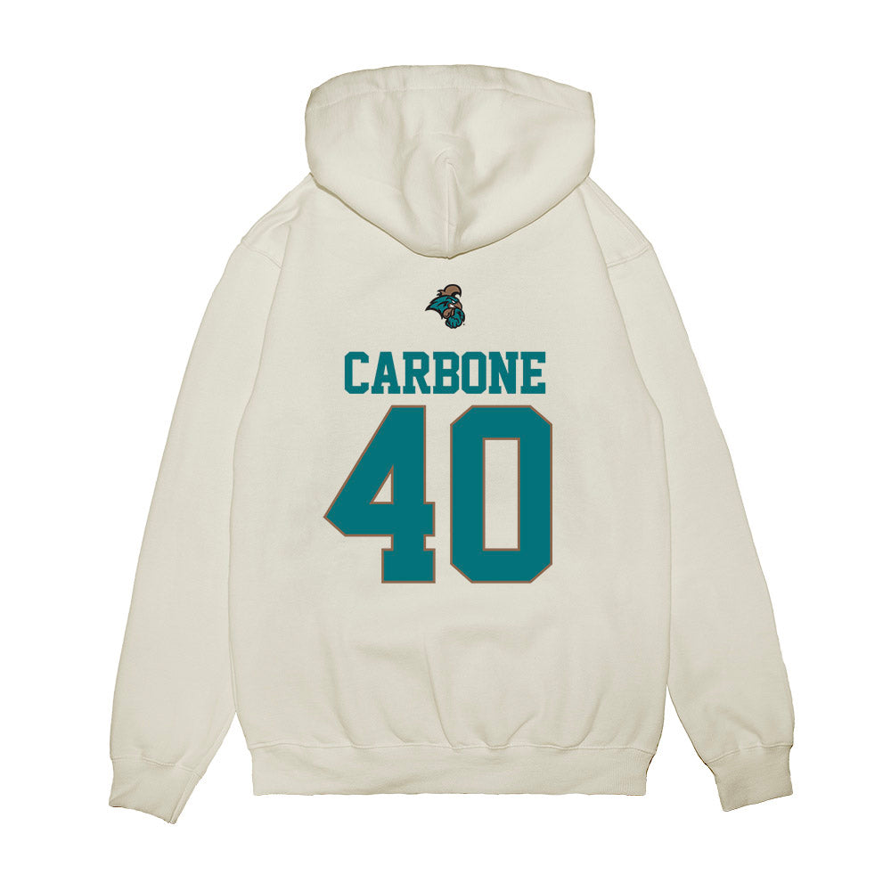 Coastal Carolina - NCAA Baseball : Dominick Carbone - USA Premium Hooded Sweatshirt-1