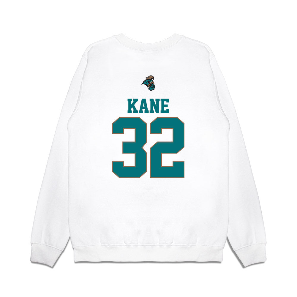 Coastal Carolina - NCAA Baseball : Connor Kane - USA Premium Crewneck Sweatshirt-1