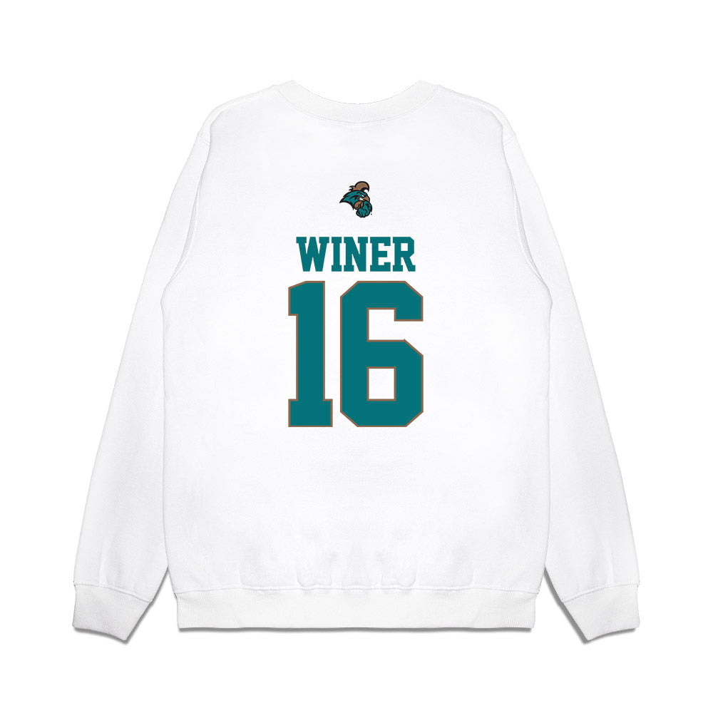 Coastal Carolina - NCAA Baseball : Jackson Winer - USA Premium Crewneck Sweatshirt-1