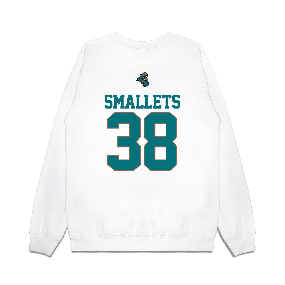 Coastal Carolina - NCAA Baseball : Jackson Smallets - USA Premium Crewneck Sweatshirt-1