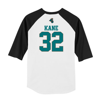 Coastal Carolina - NCAA Baseball : Connor Kane - USA Raglan Shirt-1