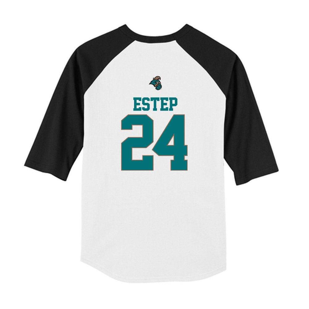 Coastal Carolina - NCAA Baseball : Brice Estep - USA Youth Raglan T-Shirt-1