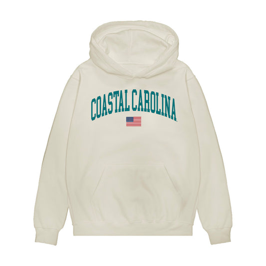 Coastal Carolina - NCAA Baseball : Connor Kane - USA Premium Hooded Sweatshirt-0