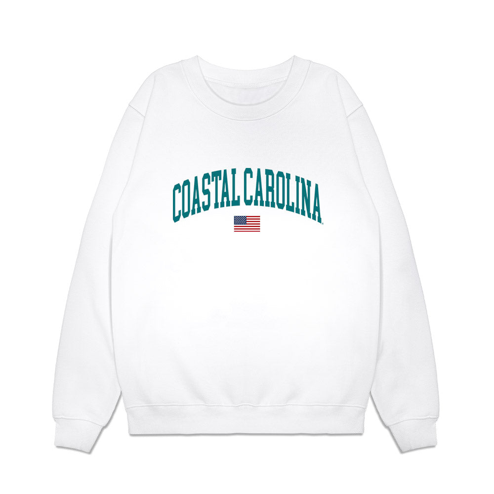Coastal Carolina - NCAA Baseball : Jackson Winer - USA Premium Crewneck Sweatshirt-0
