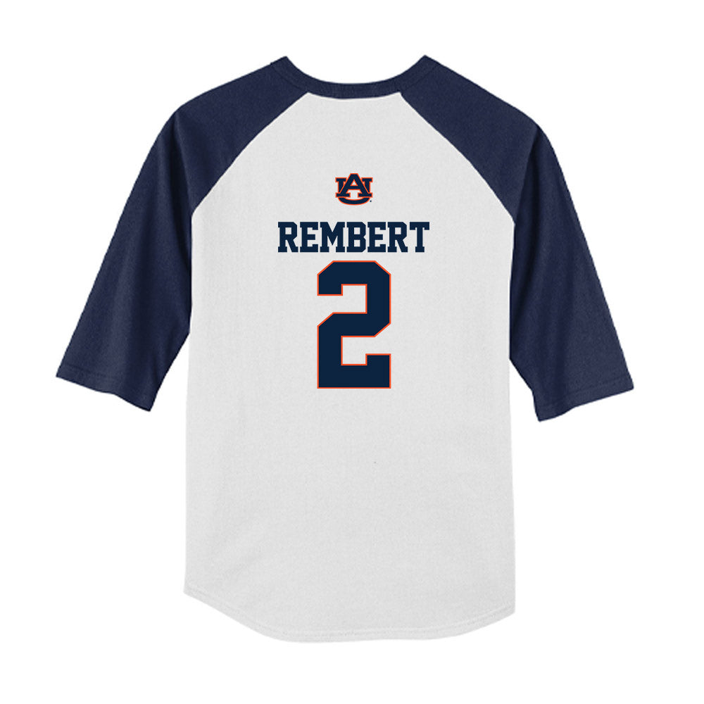 Auburn - NCAA Baseball : Chris Rembert - USA Youth Raglan T-Shirt-1