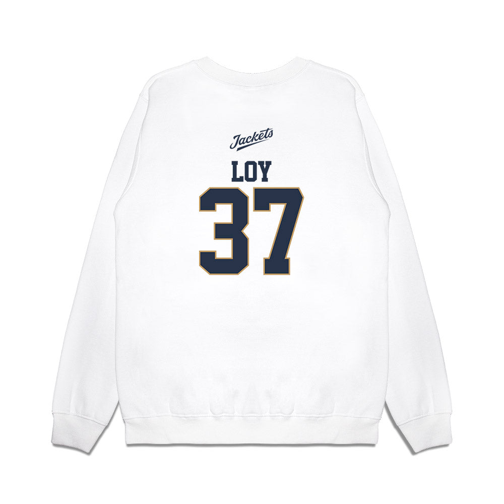 Georgia Tech - NCAA Baseball : Dylan Loy - USA Premium Crewneck Sweatshirt-1