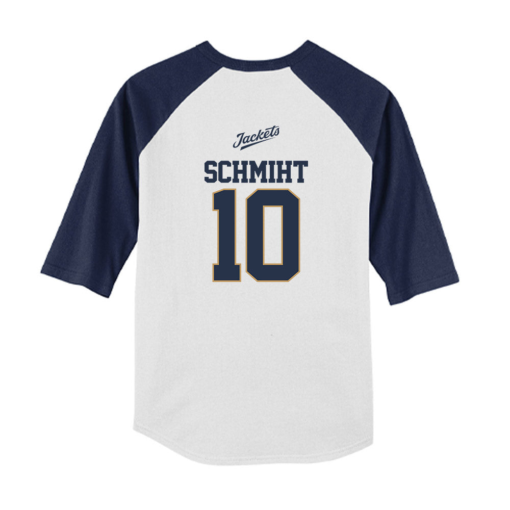 Georgia Tech - NCAA Baseball : Kent Schmiht - USA Youth Raglan T-Shirt-1
