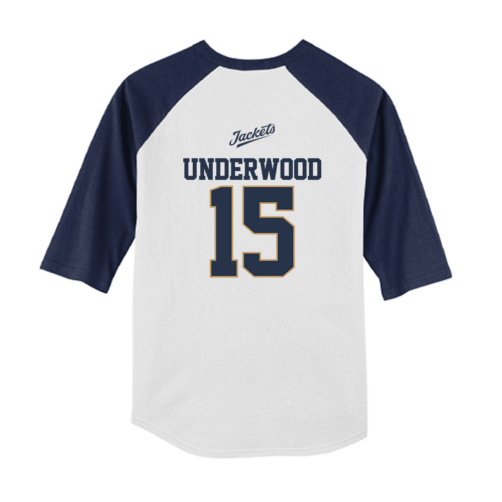Georgia Tech - NCAA Baseball : Cooper Underwood - USA Youth Raglan T-Shirt-1