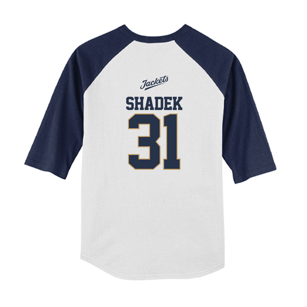 Georgia Tech - NCAA Baseball : Justin Shadek - USA Youth Raglan T-Shirt-1