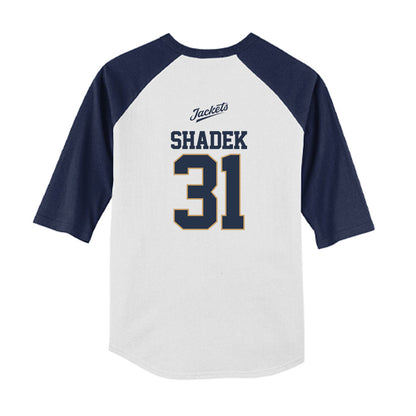 Georgia Tech - NCAA Baseball : Justin Shadek - USA Youth Raglan T-Shirt-1