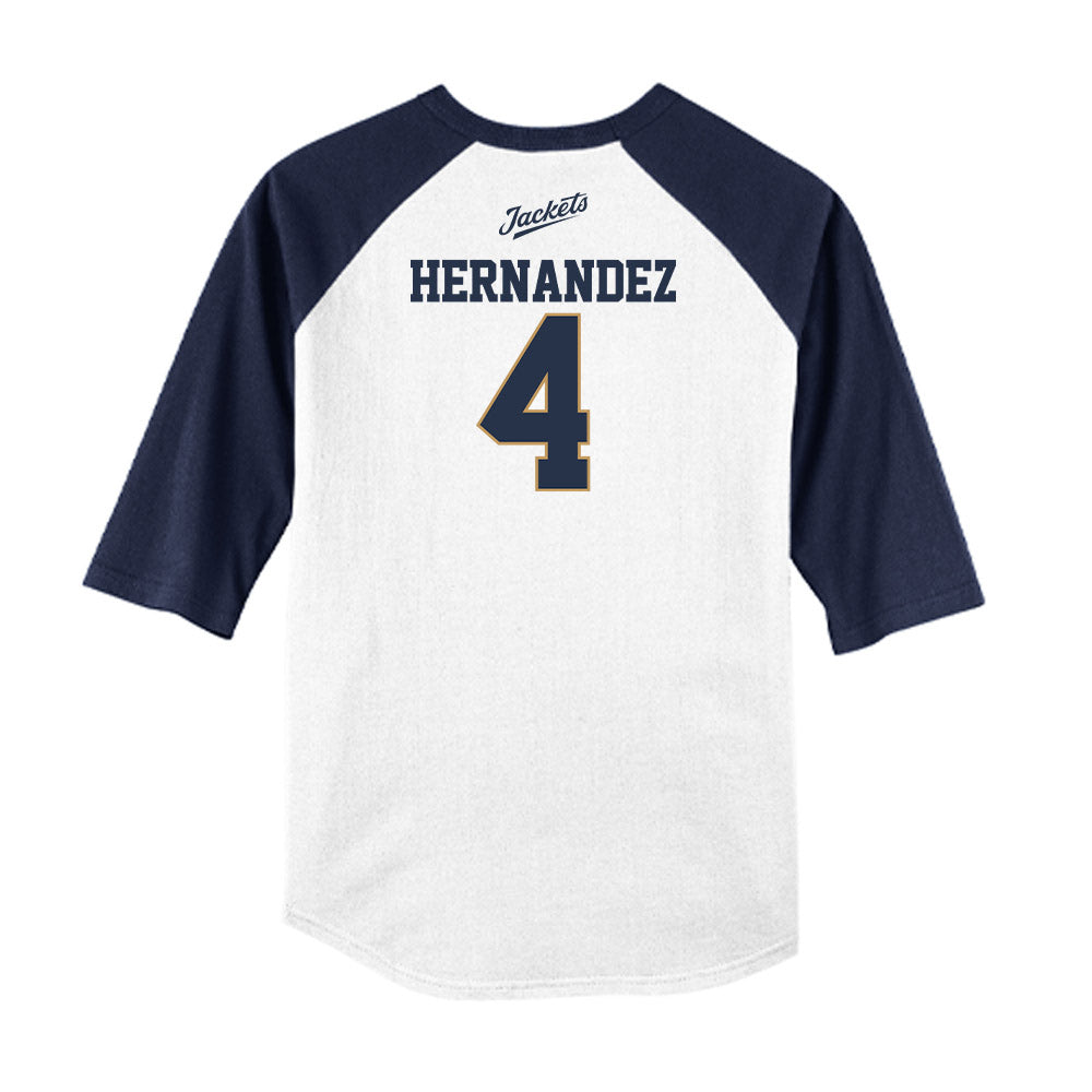 Georgia Tech - NCAA Baseball : Alex Hernandez - USA Raglan Shirt-1