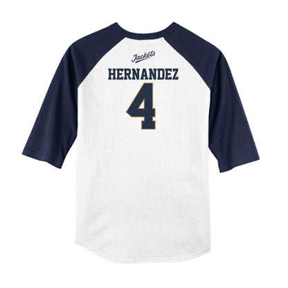 Georgia Tech - NCAA Baseball : Alex Hernandez - USA Raglan Shirt-1