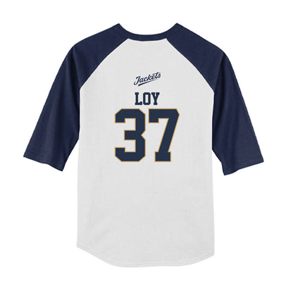 Georgia Tech - NCAA Baseball : Dylan Loy - USA Youth Raglan T-Shirt-1