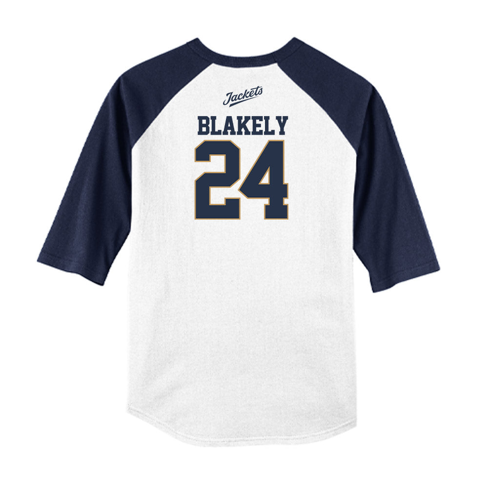 Georgia Tech - NCAA Baseball : Jackson Blakely - USA Raglan Shirt-1