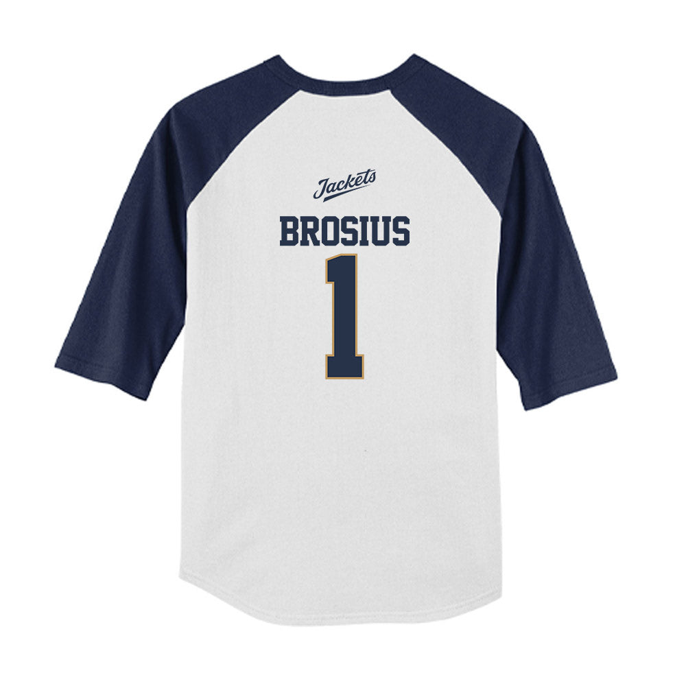 Georgia Tech - NCAA Baseball : Parker Brosius - USA Youth Raglan T-Shirt-1