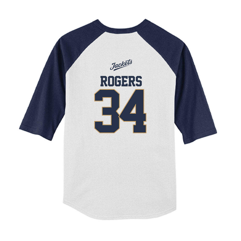 Georgia Tech - NCAA Baseball : Drew Rogers - USA Youth Raglan T-Shirt-1