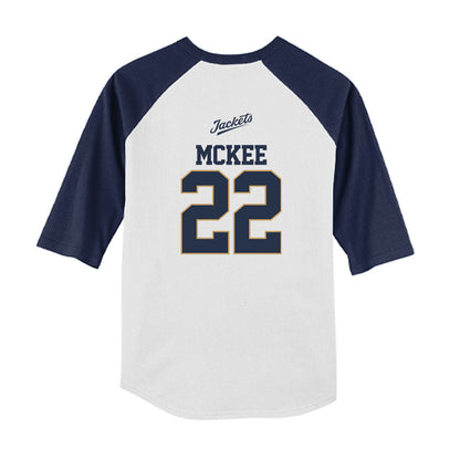 Georgia Tech - NCAA Baseball : Tate McKee - USA Youth Raglan T-Shirt-1