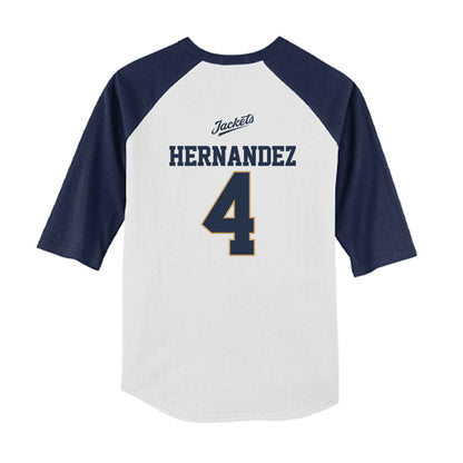 Georgia Tech - NCAA Baseball : Alex Hernandez - USA Youth Raglan T-Shirt-1